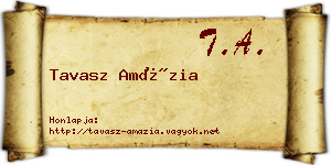 Tavasz Amázia névjegykártya